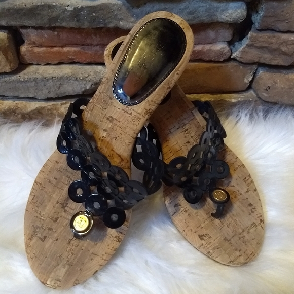 Eric Javitz Platform Thong Sandles - Picture 4 of 9